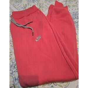 Nike fleece sweatpants xl Pink